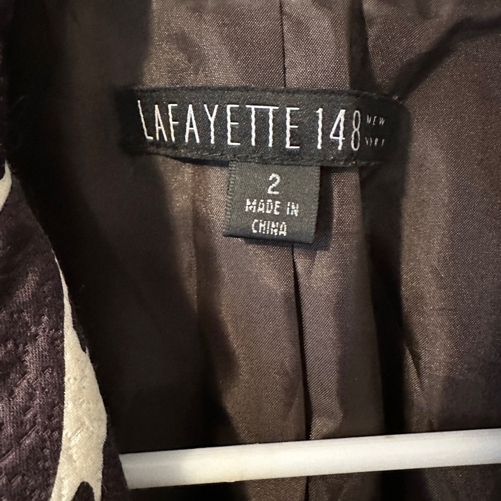 Lafayette 148 New York Jungle Print Crop Suit Jacket Size2 Classic piece - Picture 3 of 3